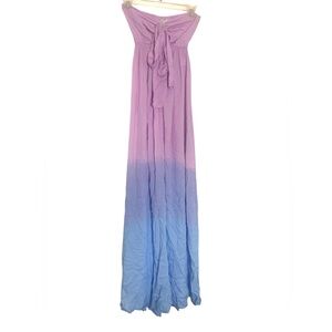 strapless open back dress Alyssa Ombre Silk Dress  Retrofete